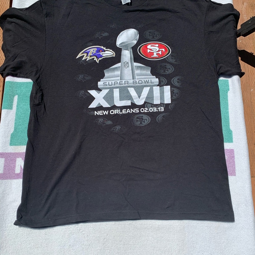 SB 47 Ravens vs 49’rs. 2013 Mens XL Black